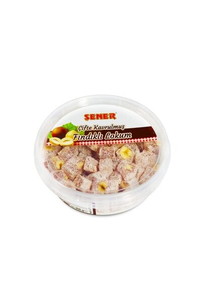 Şener 350 Gr Glucose Free Double Roasted Turkish Delight with Hazelnuts - Pvc