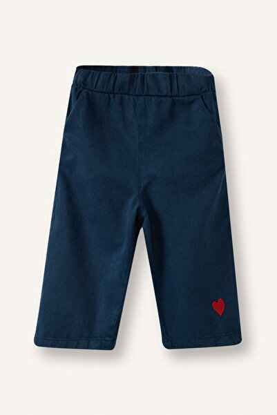 DeFacto Wıde Leg Nakışlı Geniş Paça Gabardin Pantolon Kız Bebek H4729A526SM