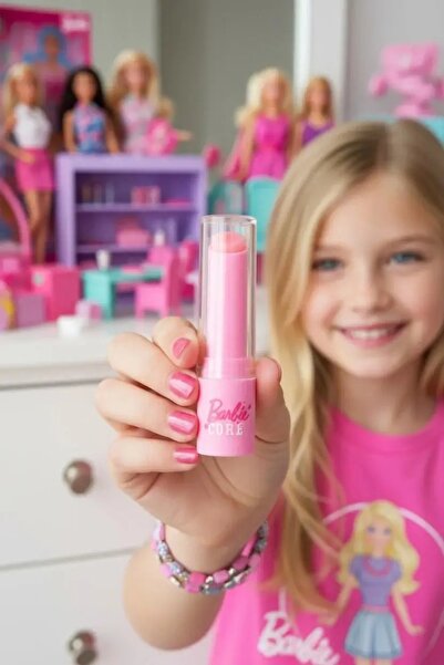 Miniso Barbie Lisanslı Pembe Serisi 2'si 1 Arada Dudak Balsamı – Nemlendirici...