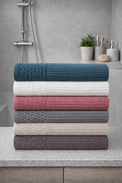 Mela Home Model Chakra 50*90 cm Set de 6 prosoape pentru mâini și față - Pach...