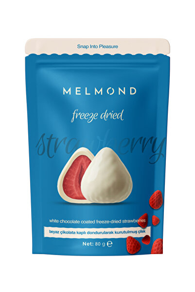 Melmond Beyaz Çikolatalı Freeze Dried Çilek Draje