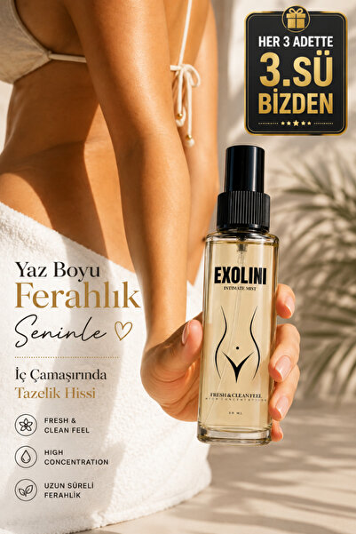 EXOLİNİ Genital Parfüm 50 ML Koku Giderici Yoğun Ferahlık Veren İntim Sprey