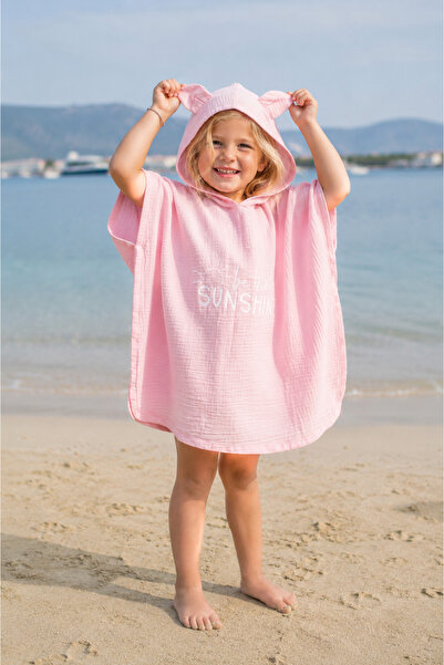 FURYATEX 100% Cotton Muslin Children's Poncho |   Hooded Sea Pool Beach Ponch...