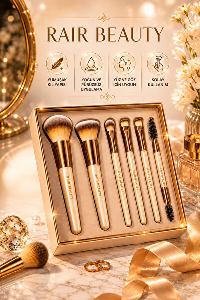 RAİR BEAUTY Комплект от 6 луксозни четки за грим