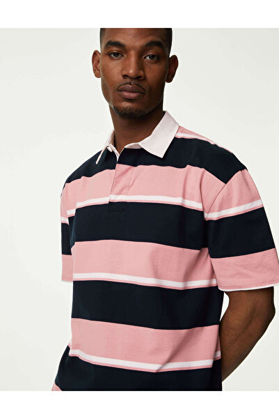 Marks & Spencer Saf Pamuklu Kısa Kollu Polo Yaka T-Shirt