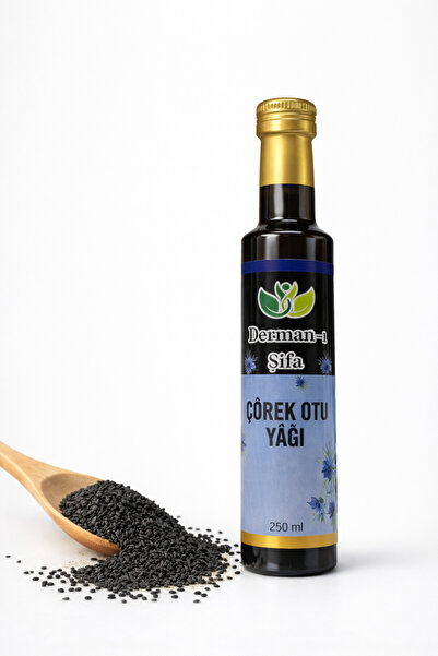 Derman-ı Şifa Çörek Otu Yağı 250 ml Cam Şişe | Doğal Soğuk sıkım Çörekotu Yağı