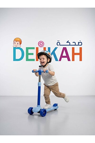 dehkah سكوتر بثلاث عجلات للأطفال مع عجلات مضيئة LED، ومقود قابل للتعديل، وسطح...