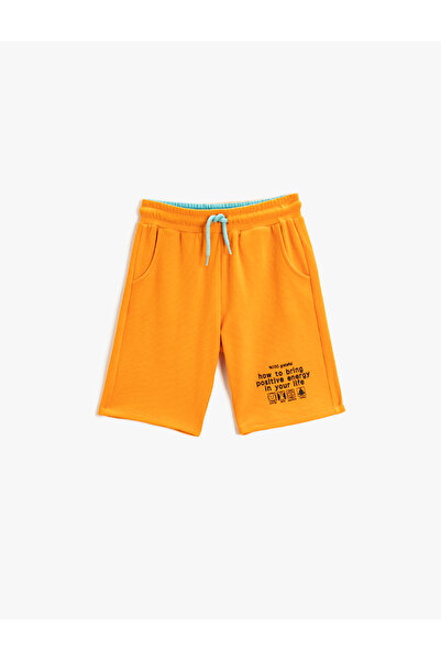 Koton Printed Shorts Tie Waist Elastic