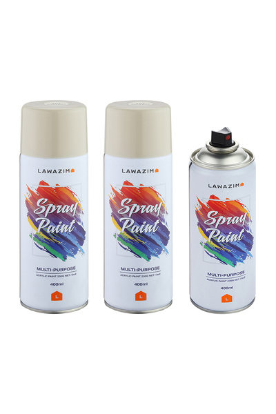 Lawazim Spray Paint Set 3 Piece - Multi-Surface 400ml Quick-Drying Paint for ...
