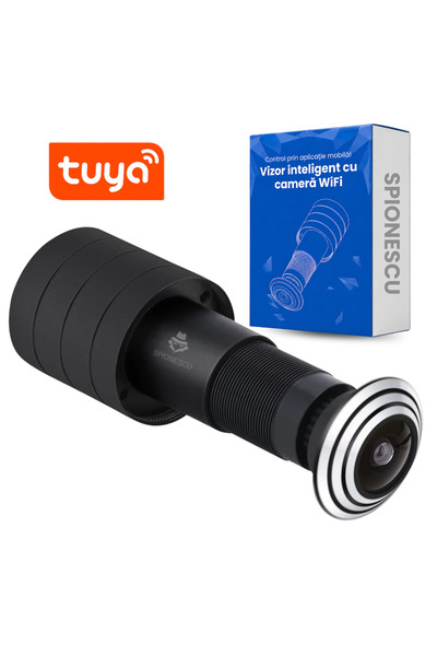 Spionescu Vizualizator inteligent de ușă cu cameră video 1080P, WiFi 2.4G, de...