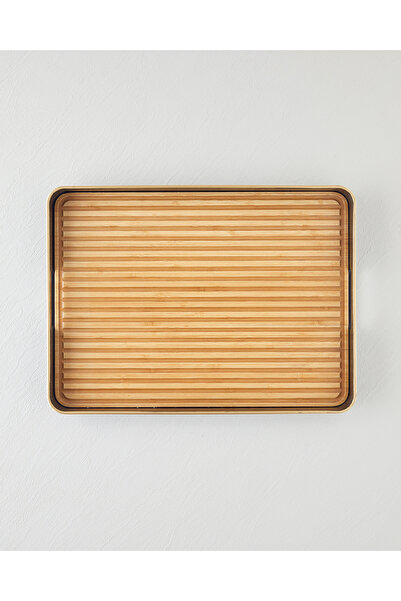 English Home Rea Dekoratif Tepsi 35x48 cm Kahve
