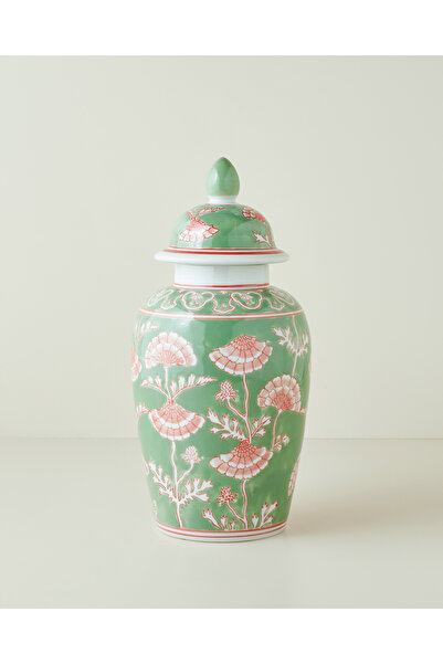 English Home Becky Seramik Vazo 35 cm Kırmızı - Yeşil