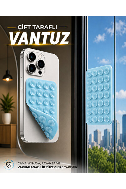 Case collection Slikon Çift Taraflı Vantuz Telefon Tutucu Vakum,Cama Yapışan ...
