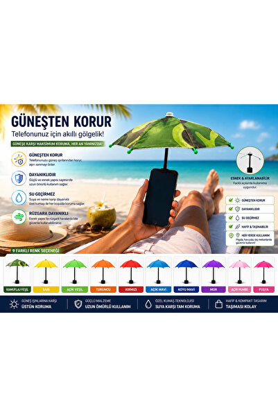 Zigver vantuzlu telefon şemsiye tutucu parlama önleyici su geçirmez güneşlik ...
