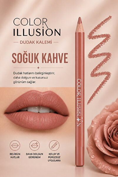 Huncalife Color Illusion Dudak Kalemi - Soğuk Kahve - 8690973723499