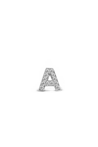 Argentum Concept A Harfi Çivili 925 Ayar Gümüş Tek Küpe - 12076801