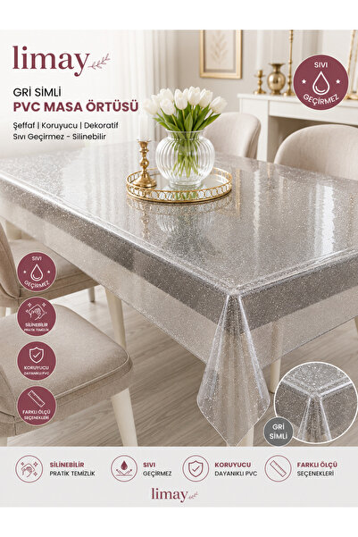 LİMAY Srebrnasti providni stolnjak 1. klasa PVC