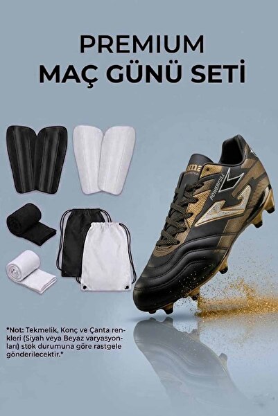 rekorsport Set fudbalskih kopački - zlatne/crne kopačke, pomoćna oprema u raz...