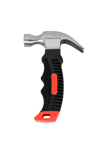 Lawazim Mini Hammer - 280g Compact Curved Claw Hammer with Anti-Vibration Gri...
