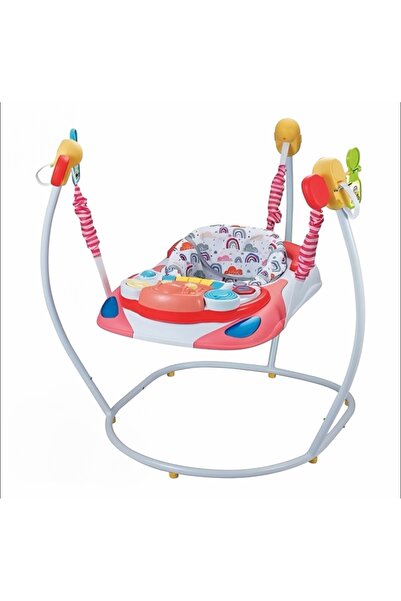 ALBADER كرسي هزاز للأطفال بتصميم سيارة مع مؤثرات صوتية موسيقية ومركز أنشطة دو...
