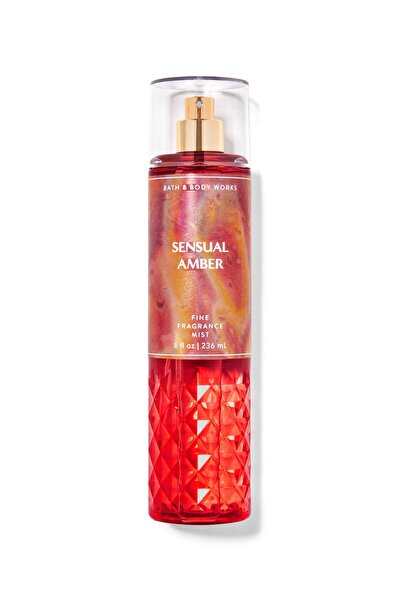 Bath & Body Works رذاذ عطري فاخر برائحة العنبر الحسية 8 أونصة / 236 مل جديد