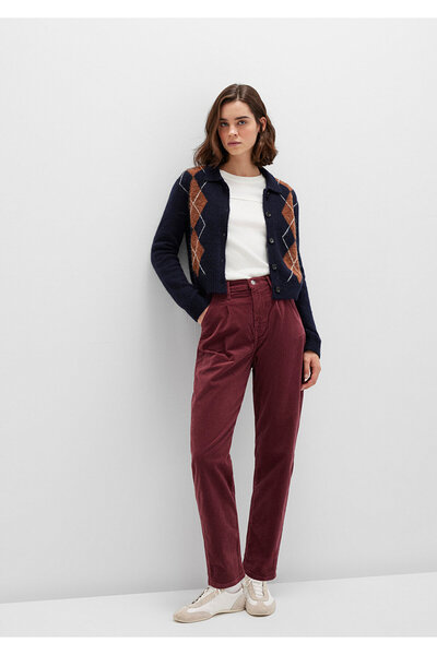 Mavi Laura Burgundy Velvet Trousers101153-85728