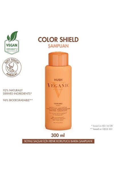 HUSH Veganic Color Shield Boyalı Saçlar İçin Renk Koruyucu Şampuan 300 ml