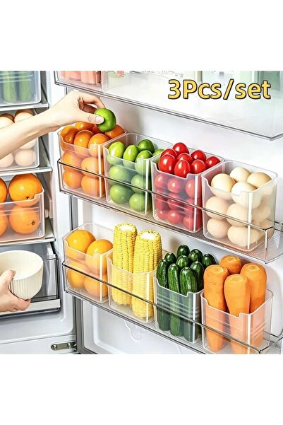 Choice 3 قطع من صناديق تخزين الثلاجة الشفافة الخالية من مادة BPA، صندوق تنظيم...