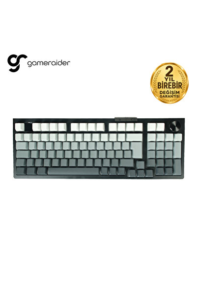 GameRaider Force98 Black Gray Gradient Jixian Red Switch Hotswap RGB Kablosuz...