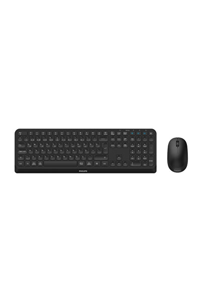 Philips SPT6318 2.4GHz Kablosuz Multimedia Sessiz Türkçe Q Klavye Mouse Seti ...