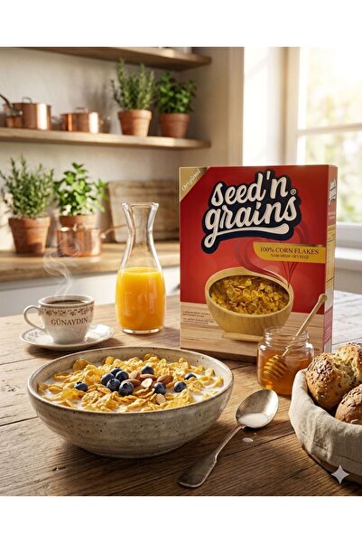 Seed'n Grains Şekersiz Corn Flakes Mısır Gevreği 300 G