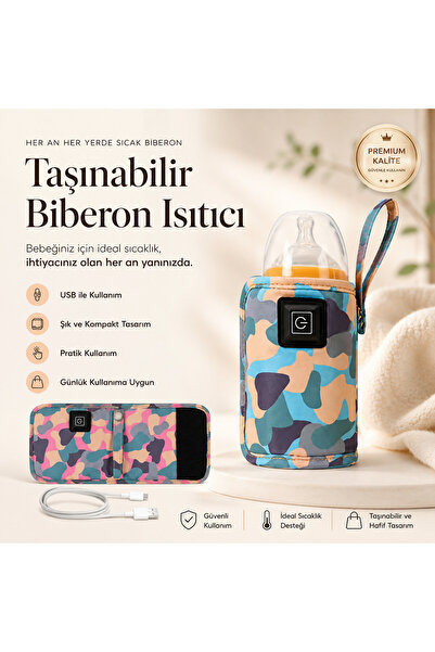 Bibero Isıtıcı - USB'li Biberon Isıtıcı ve Isı Muhafaza Edici - 3 Kademeli Süt Biberon Isıtıcı