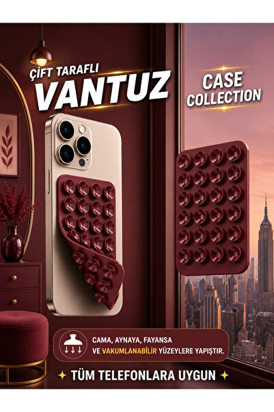Case collection Slikon Çift Taraflı Vantuz Telefon Tutucu Vakum,Cama Yapışan ...