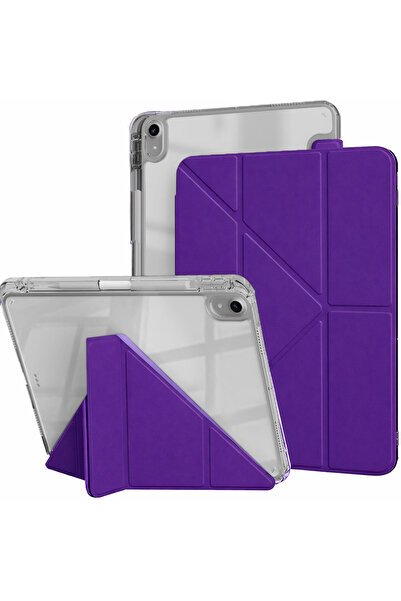 UnDePlus Apple iPad Air 11inç M4/M3/M2 Air 4/5.Nesil 10.9 Kılıf Mika Trifoldi...