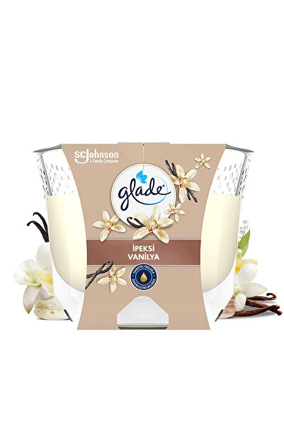 Glade Büyük Mum Vanilya Kokulu Mum, Tek Fitilli, 204 g, Esansiyel Yağ İçeren ...