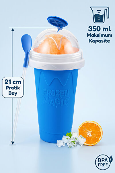 indirimsevinci Frozen Magic Sıkmalı Slush Bardak | Kar Buz, Smoothie & Buzlu İçecek Yapıcı