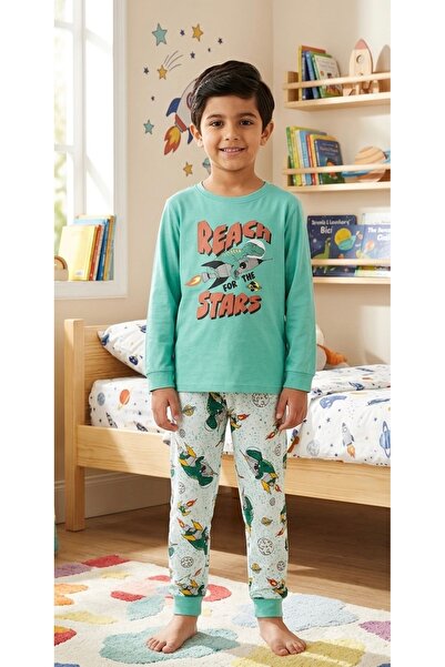 ALİŞ KİDS Set de pijamale sezoniere cu mâneci lungi pentru băieți, din bumbac...