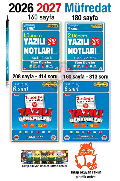 Tonguç Yayınları 6. Sınıf 1. 2. Dönem Yazılı Denemeleri ve Notları 2026 2027