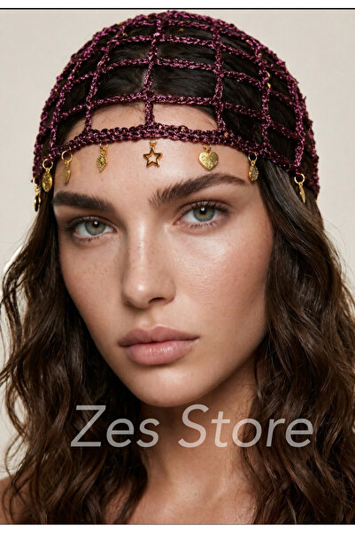 Zes Store hayalinizdeki ürün burada Örgü Bohem Gold Aksesuar Detaylı Simli Fi...