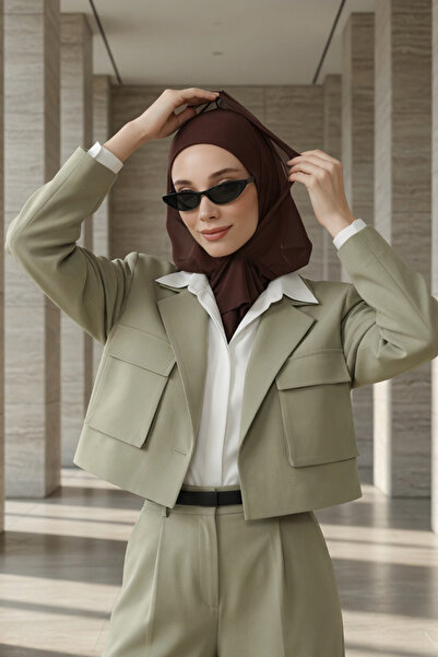 Aisha's Design Šifonska kapuljača Pamučni džersej sa pokrivalom za vrat, B-95...