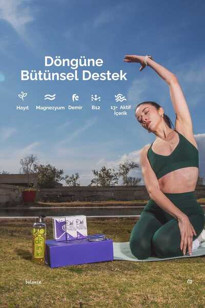 ki Balance | Döngü Destekleyici & Magnezyum, B12, Demir ve Hayıt İçeren Takviye Gıda (10'lu Stick-Saşe)