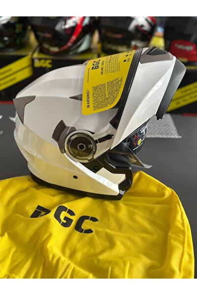 Palas Motor ( motokaskk ) BGC ÇENE AÇILIR BEYAZ KASK / GÜNEŞ GÖZLÜĞÜ + ÇELİK ...