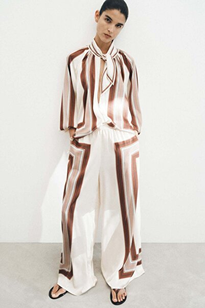 H&M Satin drawstring trousers