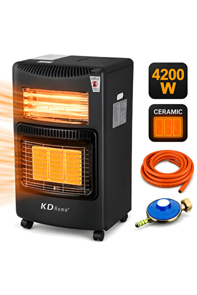 Kdhome Aragaz pe gaz GPL (cilindru) și încălzitor electric KD Home King