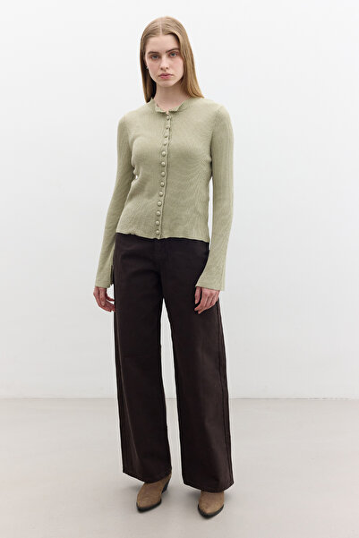 Manuka Small Buttoned Knitwear Cardigan Green