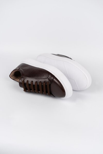 terzi ayhan Genuine Leather Sports Shoes Brown