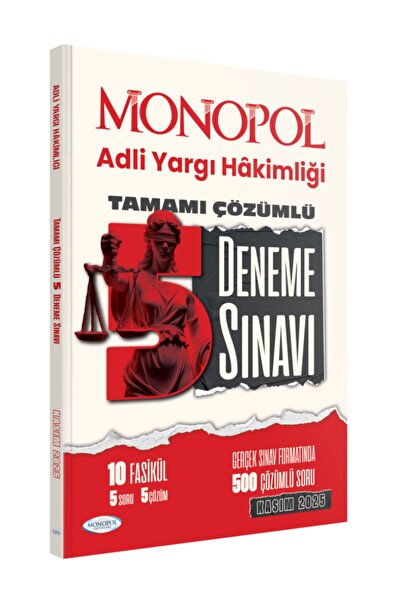 2025 Adli Yargı Hakimliği Çözümlü 5 Deneme Sınavı