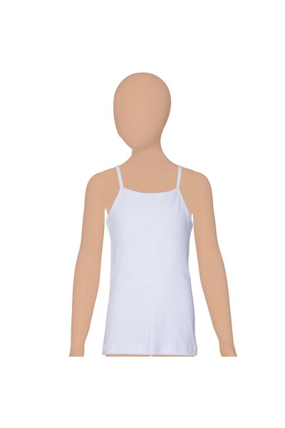GÜMÜŞ Pachet de 6 maiouri pentru fete cu bretele, 100% bumbac, alb 3062