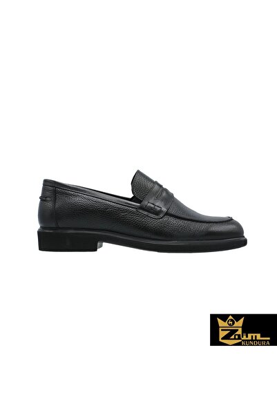 Zaim Kundura Men's Black Genuine Leather Shoes 342792121-1