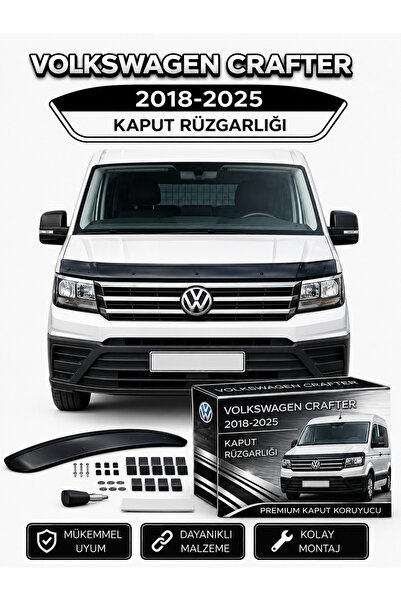 KAPOTO Volkswagen Crafter 2018-2025 Kaput Rüzgarlığı Koruyucu Ön Kaput Koruma...
